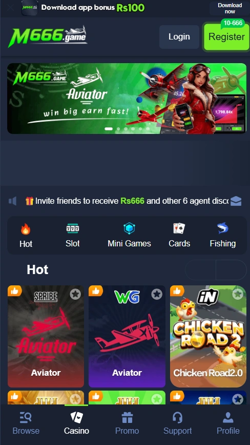 M666 Game interface screenshot
