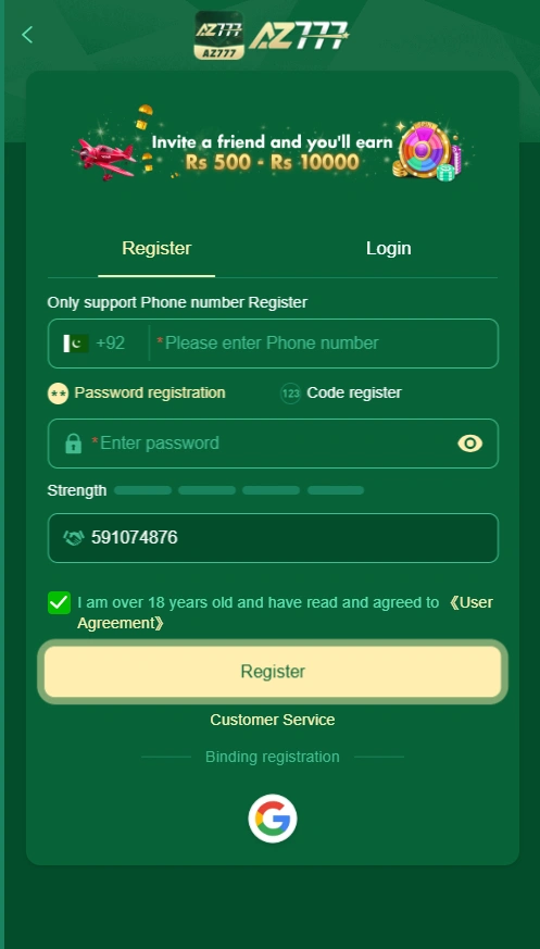 AZ777 Game login